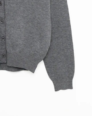 V-neck drop-shoulder rayon cardigan
