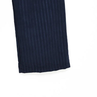 Striped wide-leg elastic waist pants