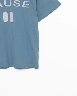 PAUSE Patch Semi-Cropped Half T-Shirt