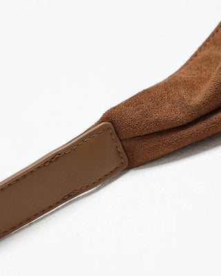 Suede shoulder bag