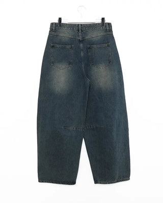 (Unisex) Knee-point pintuck wide-leg pants
