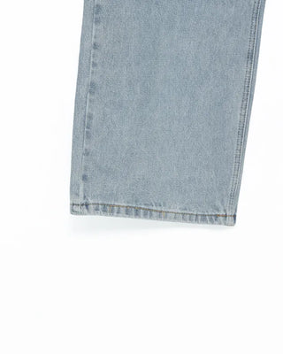 Wide-leg denim jeans with rear pockets