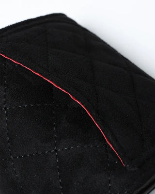 Suede quilted mini chain bag