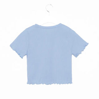 Cropped Frill Half-Sleeve T-Shirt