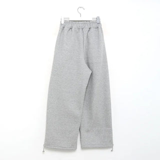 Pintuck Wide Brushed Sweatpants