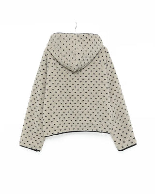 Reversible polka dot parka jacket