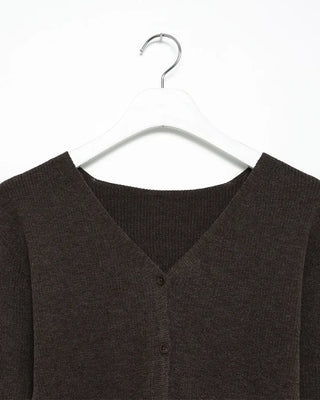 V-neck side-button cardigan
