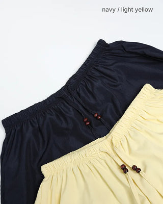 Wood Bead Nylon Easy Pants
