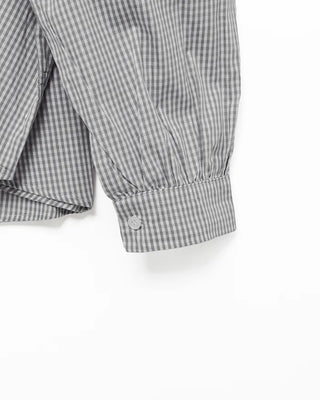 Gingham check hooded shirt