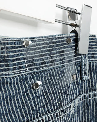 Wide striped denim pants