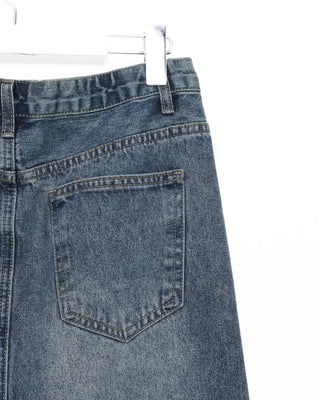 Vintage denim midi skirt