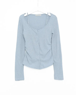 Check sleeveless cardigan set