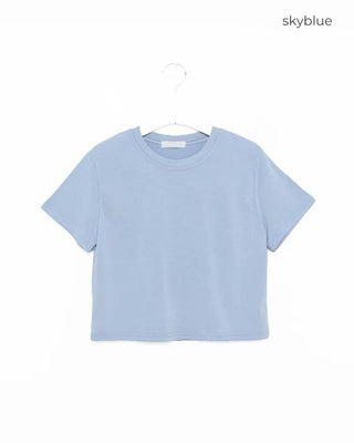 Basic semi-cropped T-shirt