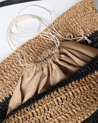 Rattan-colored shoulder bag