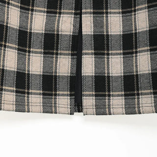 Checkered long skirt