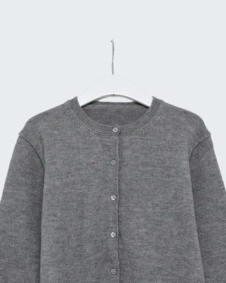 Crop Round Knit Cardigan
