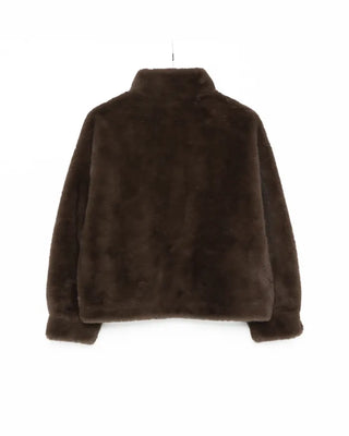 Oversized fur jacket
