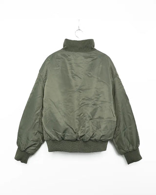 Stand-up neck flap unique pocket bomber jumper