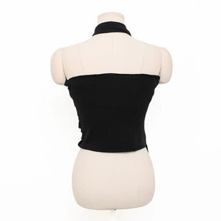 Scarf set ribbed bustier top