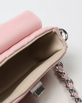 Quilted chain shoulder mini bag