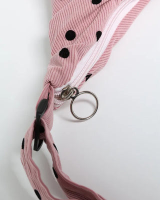 Dot Shirring Ribbon Shoulder Bag