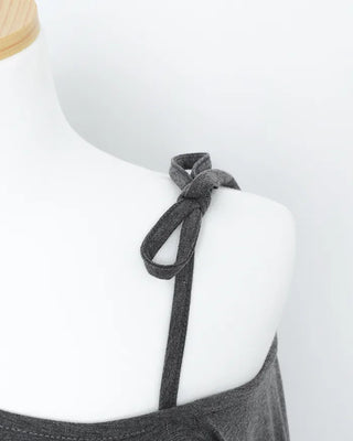 Asymmetrical Off-Shoulder Ribbon T-Shirt