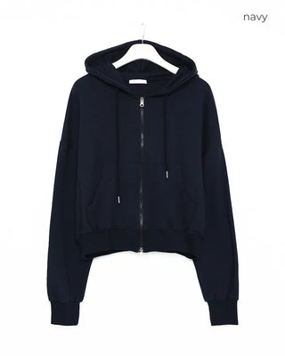Two-way hooded zip-up