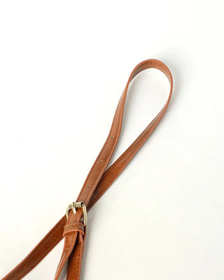 Gold button shoulder bag
