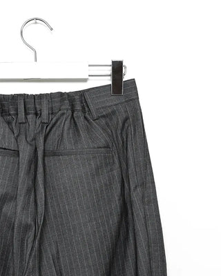 Two-pleat striped slacks