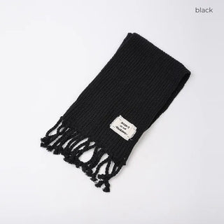 Rib Twist Tassel Point Scarf