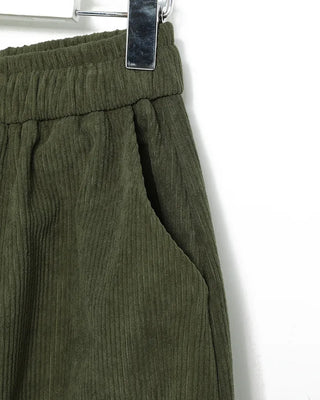 Slash Yoke Corduroy Fleece Easy Pants