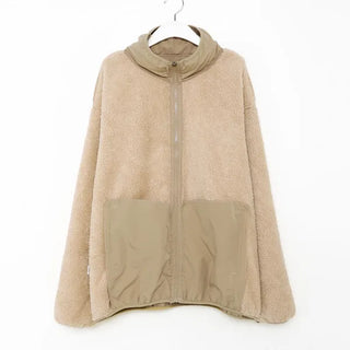 Zip-up nylon boa jacket