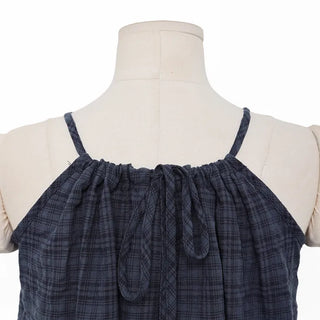 Checked Shirred Camisole