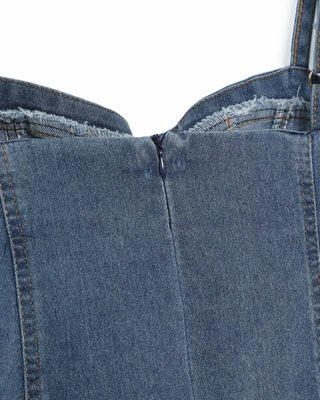 Corset denim mini dress