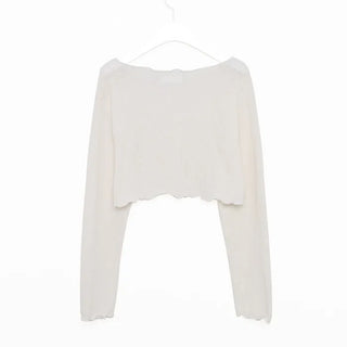Sheer open cropped cardigan