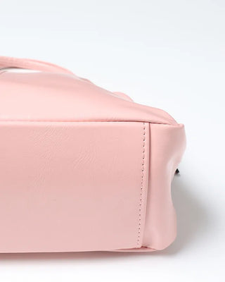 2-way center seam leather tote bag