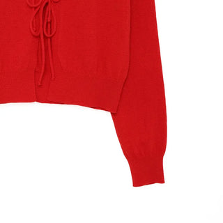 Ribbon knit cardigan