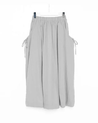 Drawstring pocket volume flared skirt