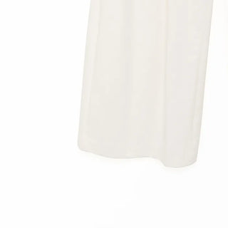 Double-pleated wide cotton pants