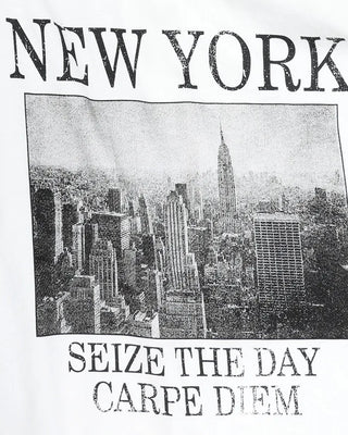 NEW YORK print half-sleeve T-shirt