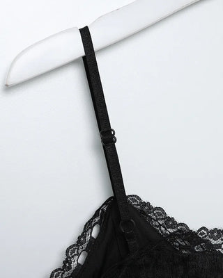 Lace layered bustier dress