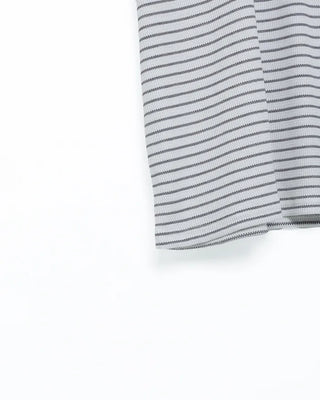 Bordered two-tone slim-fit short-sleeved T-shirt
