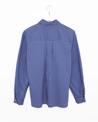 One-pocket gingham check shirt