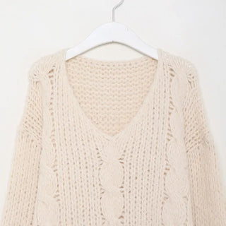 V-neck oversized knit