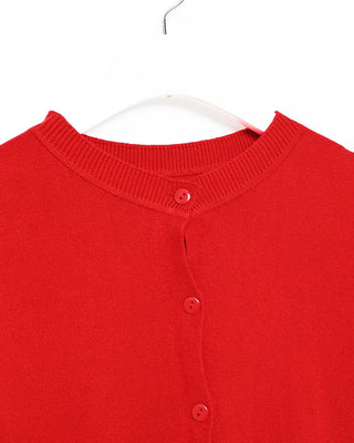 Round neck colorful cardigan
