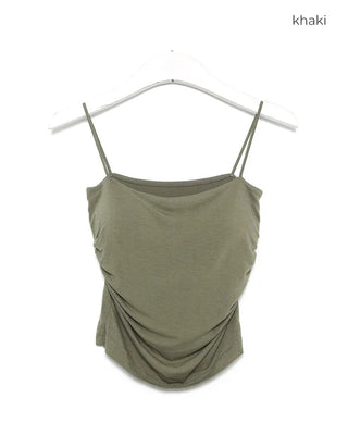 Side-shirred cap camisole
