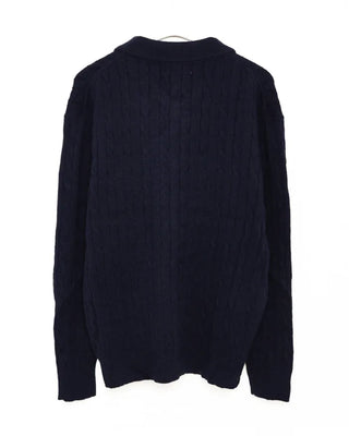 (Unisex) Cable Button Collar Cardigan