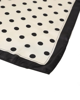 Monochrome polka dot scarf