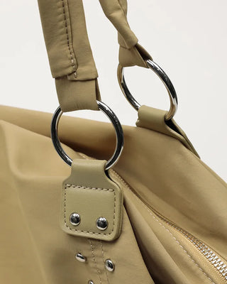 Double rivet line shoulder bag