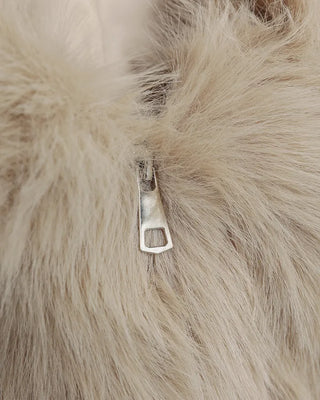 Crop fur jacket